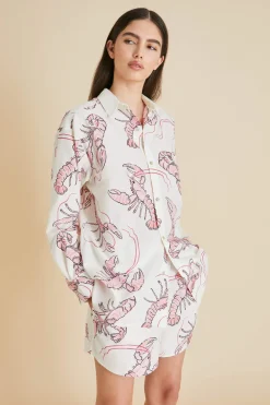 Online Kick Prometheus Lobster Pajamasin Cotton-Silk Pajamas