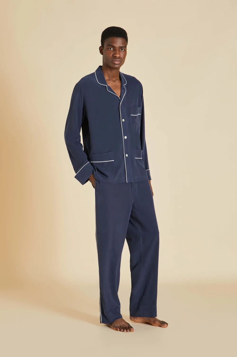 Hot Laurent Pajamasin Sandwashed Silk Pajamas