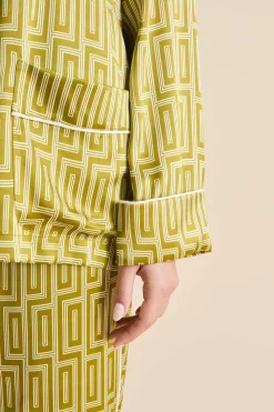 Best Laurent Ruhlmann Geometric Pajamasin Silk Satin Pajamas