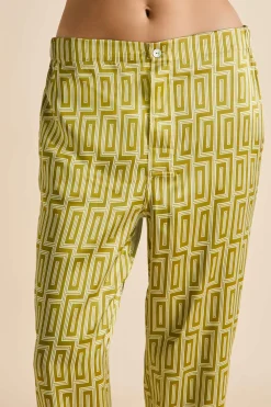 Best Laurent Ruhlmann Geometric Pajamasin Silk Satin Pajamas