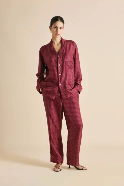 Flash Sale Laurent Ruspoli Geometric Pajamasin Silk Twill Pajamas