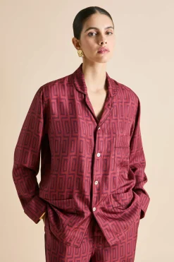 Flash Sale Laurent Ruspoli Geometric Pajamasin Silk Twill Pajamas