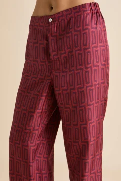 Flash Sale Laurent Ruspoli Geometric Pajamasin Silk Twill Pajamas