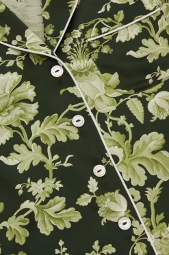 Shop Lila Ares Floral Pajamasin Silk Satin Pajamas