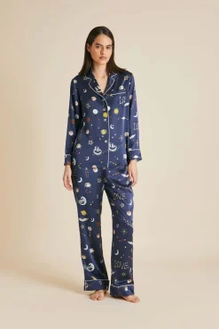 New Lila Cosmic pajamasin Silk Satin Pajamas