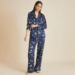 New Lila Cosmic pajamasin Silk Satin Pajamas