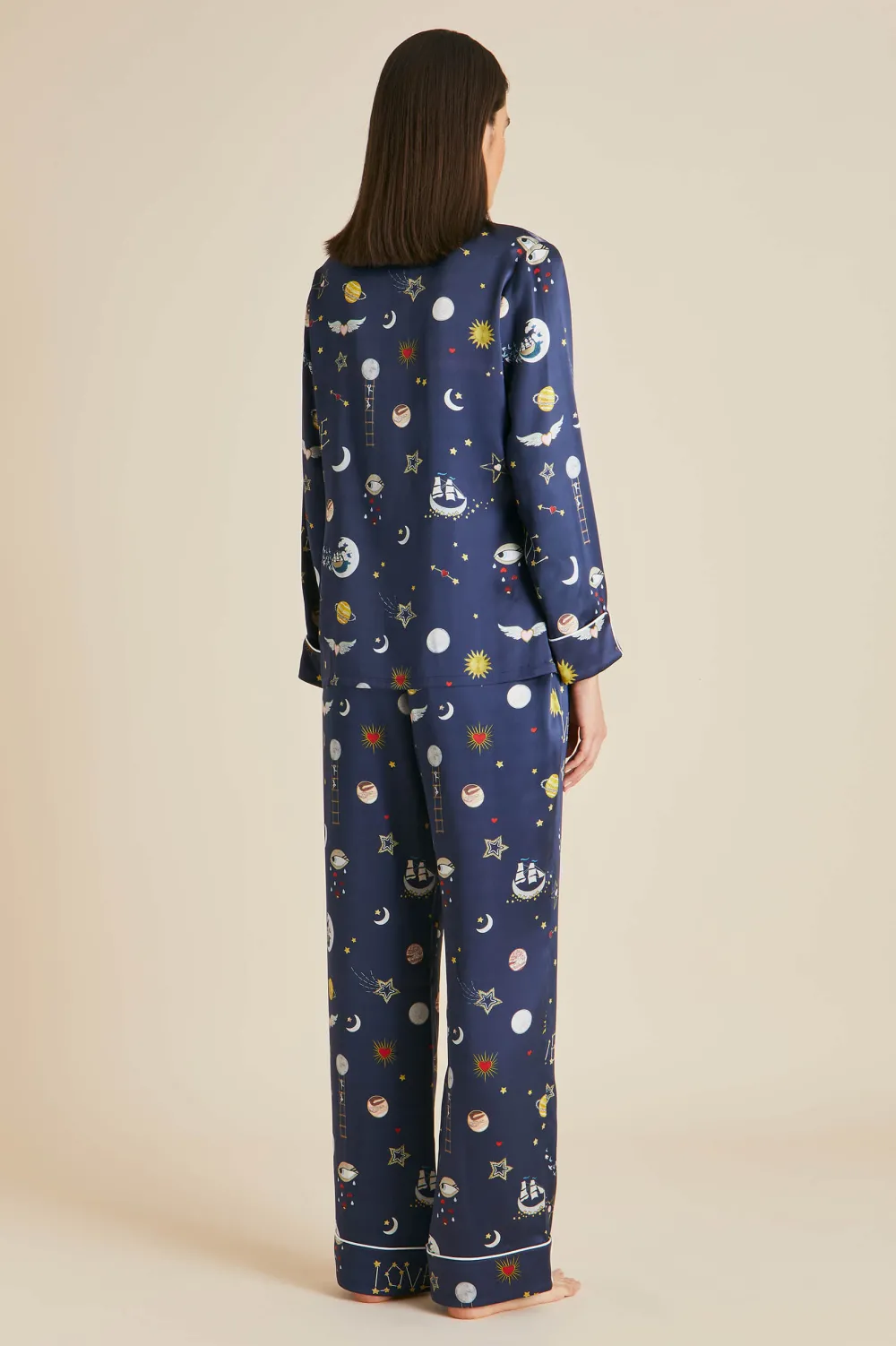 New Lila Cosmic pajamasin Silk Satin Pajamas