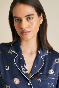 New Lila Cosmic pajamasin Silk Satin Pajamas