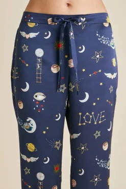 New Lila Cosmic pajamasin Silk Satin Pajamas