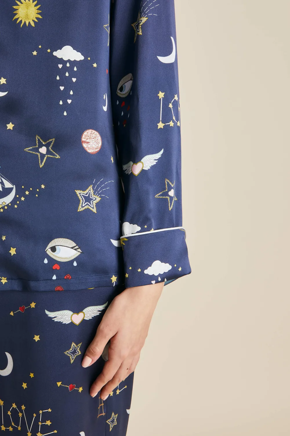 New Lila Cosmic pajamasin Silk Satin Pajamas