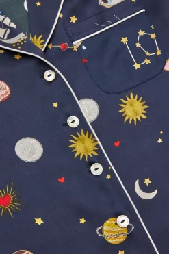 New Lila Cosmic pajamasin Silk Satin Pajamas