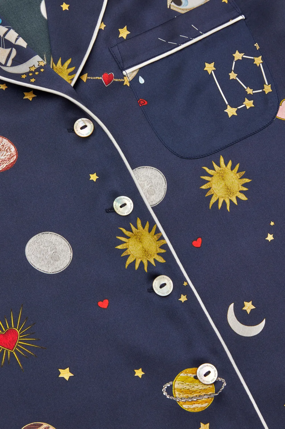 New Lila Cosmic pajamasin Silk Satin Pajamas