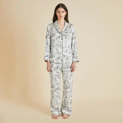 Online Lila Dioscuri Toile de Jouy Pajamasin Silk Satin Pajamas