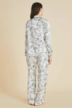 Online Lila Dioscuri Toile de Jouy Pajamasin Silk Satin Pajamas