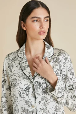 Online Lila Dioscuri Toile de Jouy Pajamasin Silk Satin Pajamas