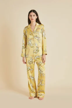 Shop Lila Perseus Lobster Pajamasin Silk Satin Pajamas