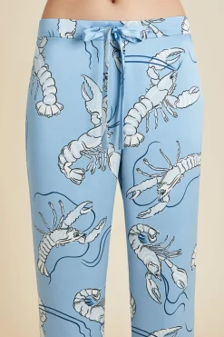 Cheap Lila Poseidon Lobster Pajamasin Silk Satin Pajamas