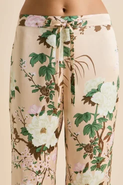 Shop Lila Tirtoff Floral Pajamasin Silk Satin Pajamas