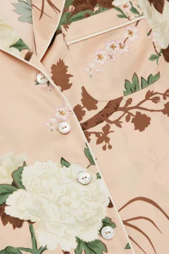 Shop Lila Tirtoff Floral Pajamasin Silk Satin Pajamas