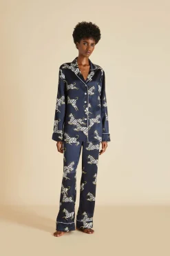 Store Lila Zizi Pajamasin Silk Satin Pajamas