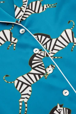Cheap Lila Zora Zebra Pajamasin Silk Satin Pajamas