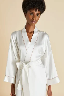 Store Mimi Oyster Robein Silk Satin Robes