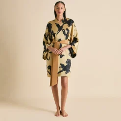 Flash Sale Mimi Perriand Panther Robein Silk Satin Robes