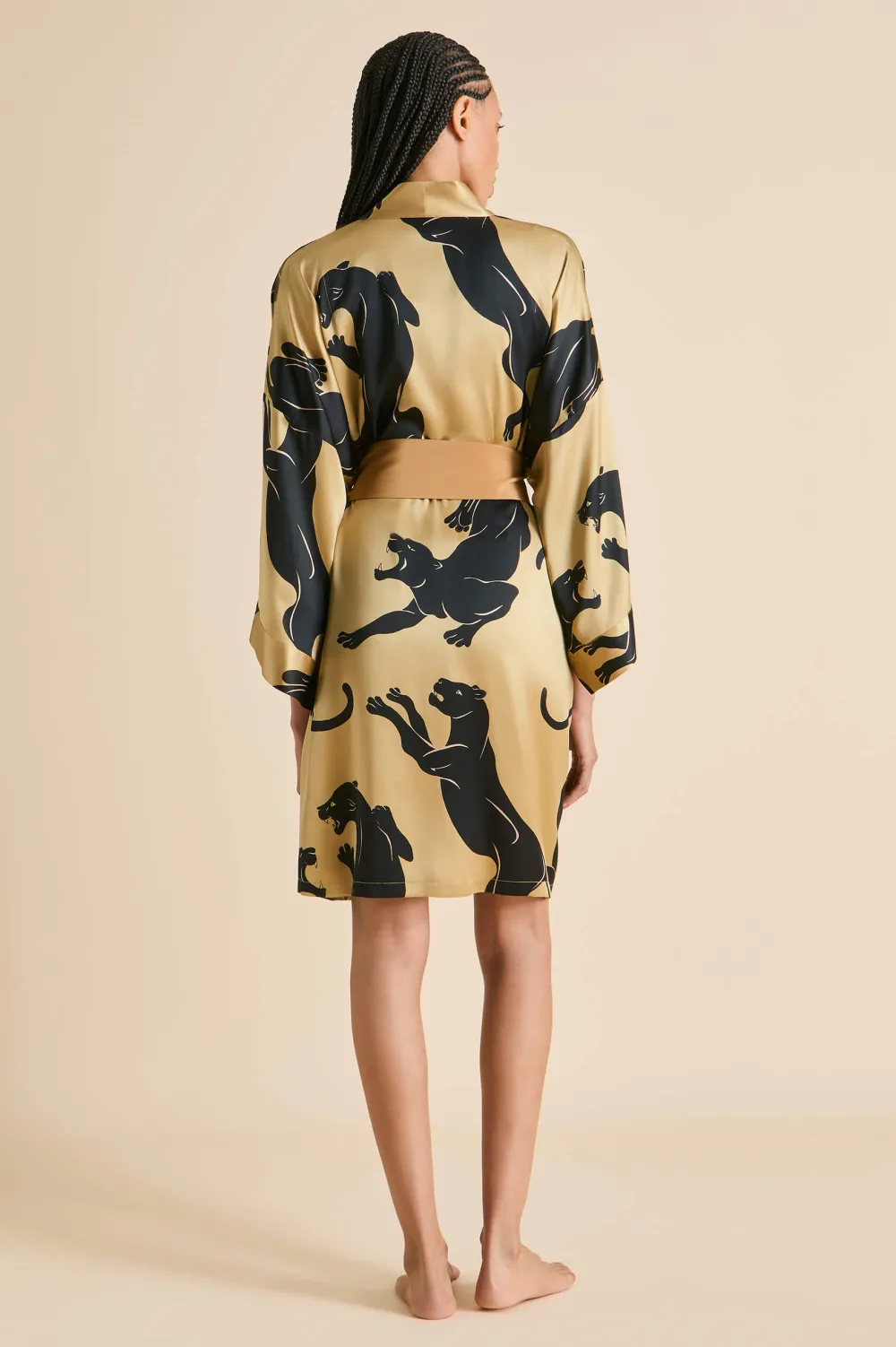 Flash Sale Mimi Perriand Panther Robein Silk Satin Robes
