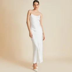 Sale Olympia Pearl Slip Dressin Silk Satin Dresses