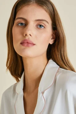 Clearance Poppy Oyster Nightshirtin Silk Satin Nightshirts