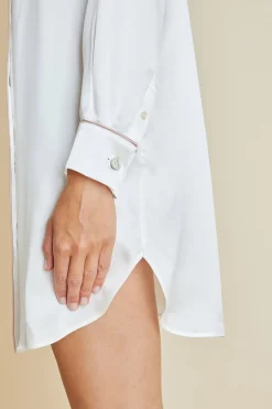 Clearance Poppy Oyster Nightshirtin Silk Satin Nightshirts
