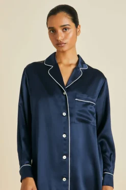 New Poppy Nightshirtin Silk Satin Nightshirts