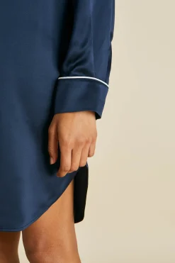 New Poppy Nightshirtin Silk Satin Nightshirts