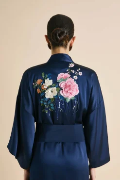 Fashion Queenie Harmonies Embellished Robein Silk Satin Robes