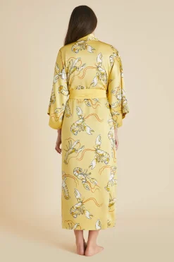 New Queenie Perseus Lobster Robein Silk Satin Robes
