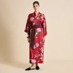 Best Queenie Tardieu Floral Robein Silk Satin Robes