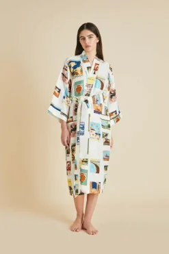 Discount Sabine Cadmus Postcard Robein Silk Twill Robes
