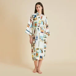 Discount Sabine Cadmus Postcard Robein Silk Twill Robes