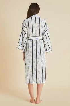 Hot Sabine Hypnos Stripe Robein Silk Crêpe de Chine Robes