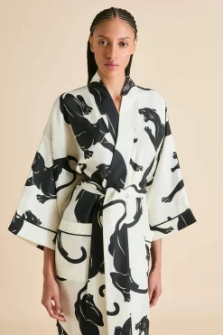 Store Sabine Romain Panther Robein Silk Twill Robes