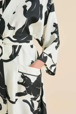 Store Sabine Romain Panther Robein Silk Twill Robes