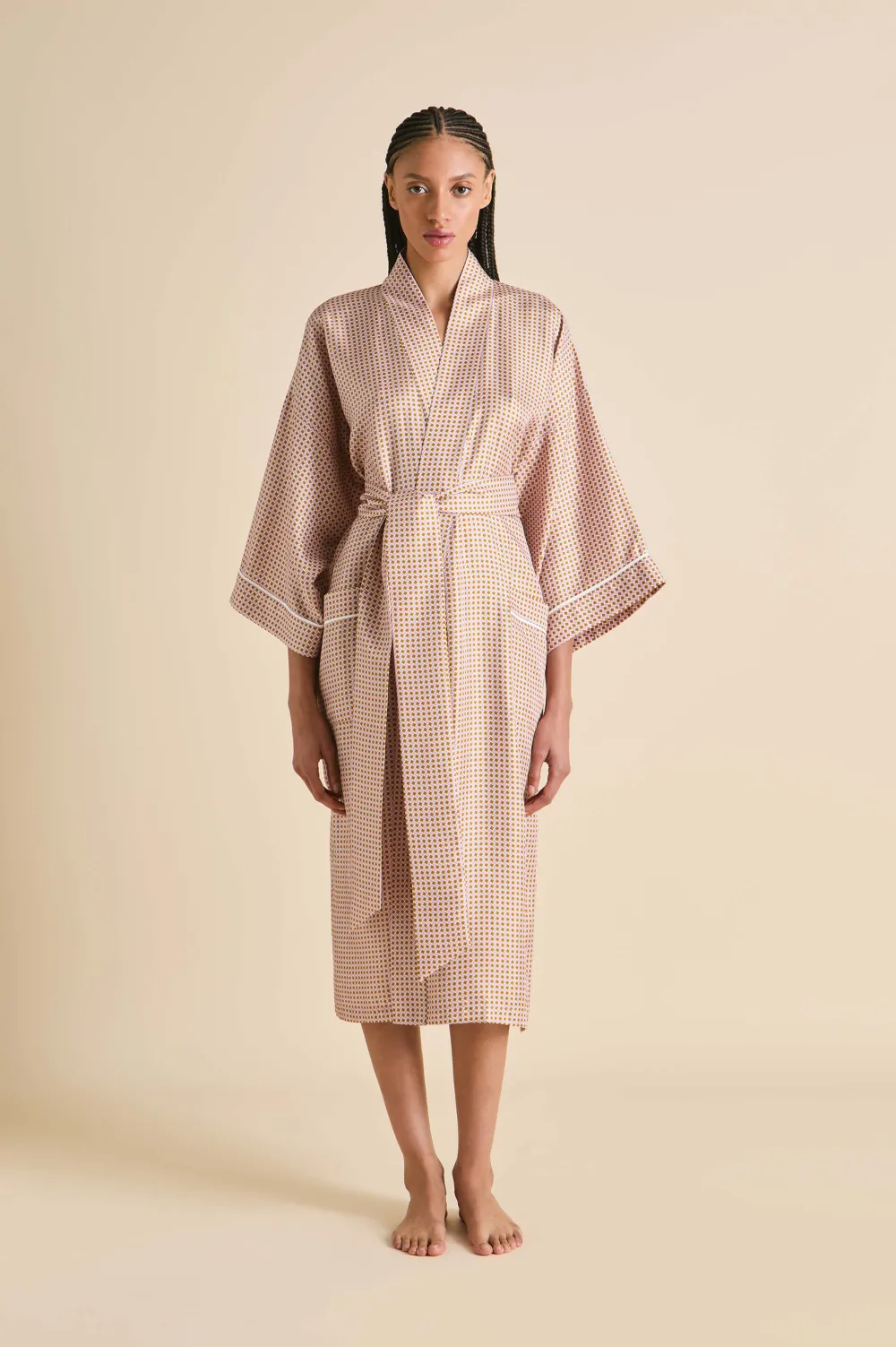 Best Sabine Sarrazin Geometric Robein Silk Twill Robes