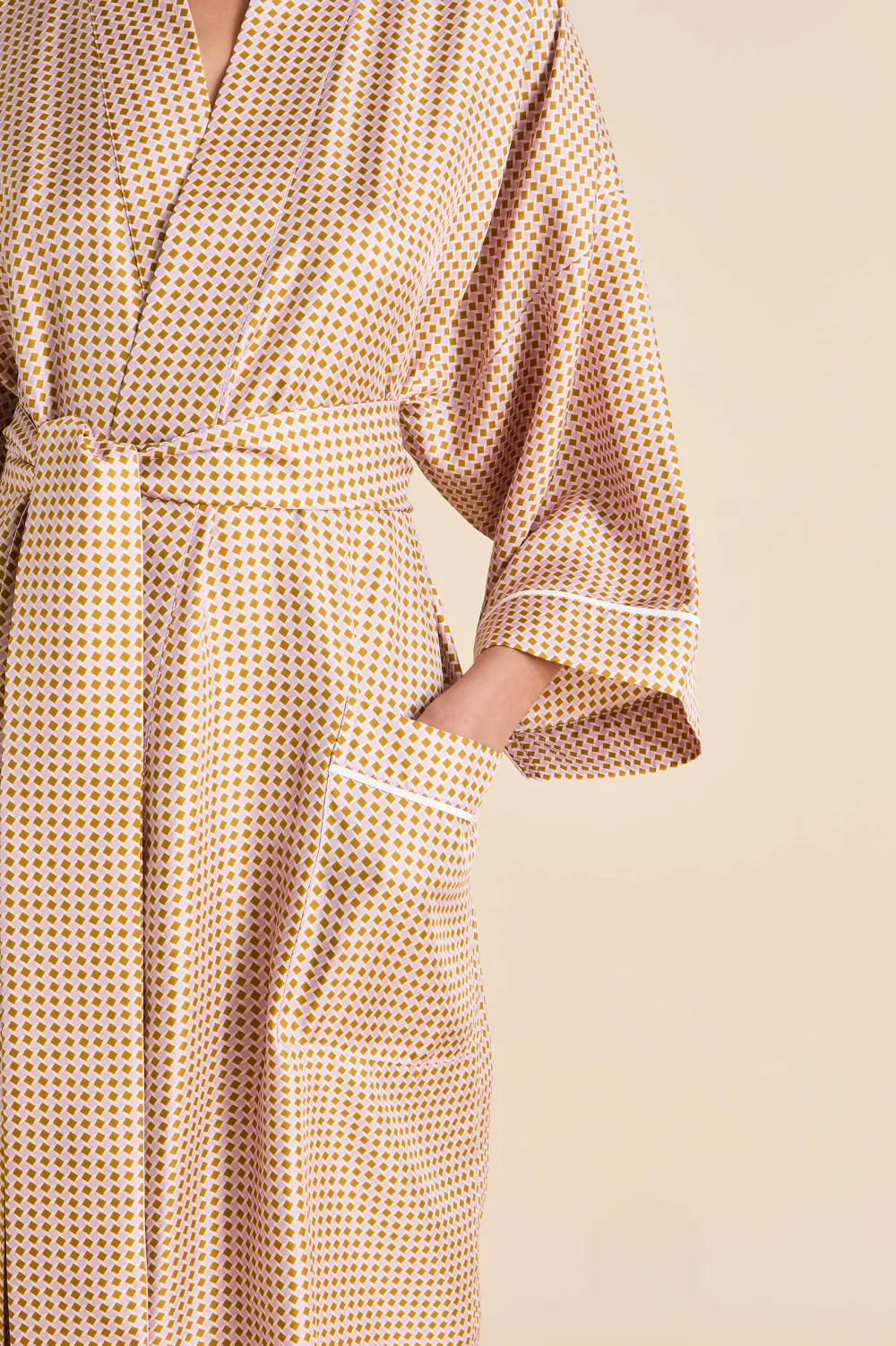 Best Sabine Sarrazin Geometric Robein Silk Twill Robes
