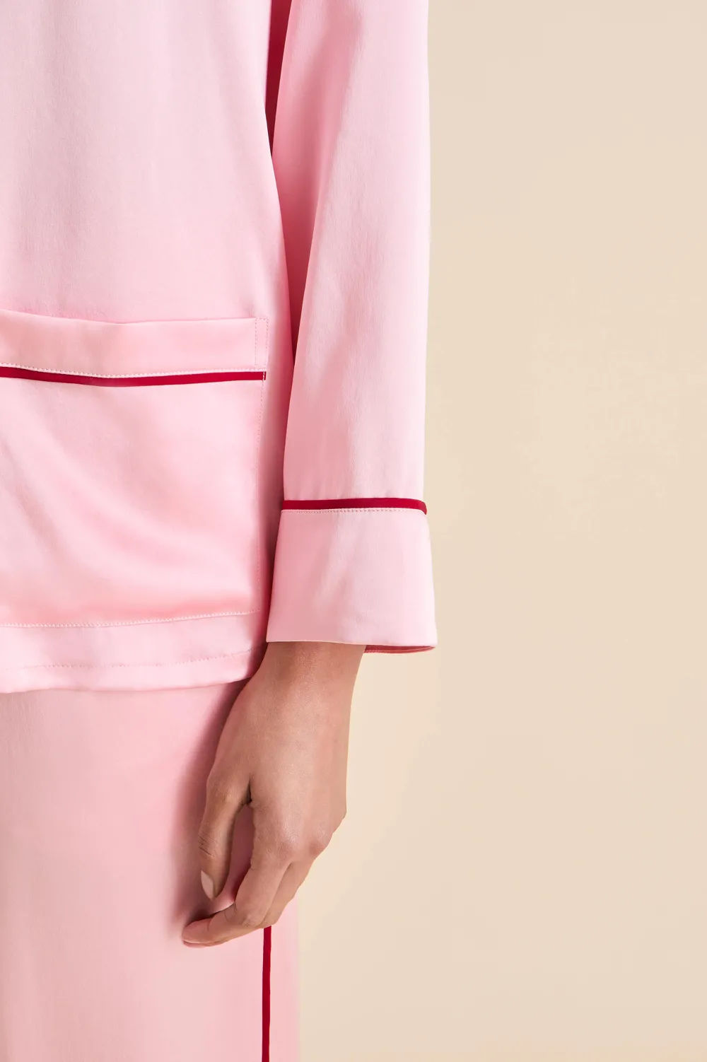 Cheap Yves Blush Pajamasin Silk Satin Pajamas