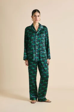 Clearance Yves Colette Figure Pajamasin Silk Satin Pajamas