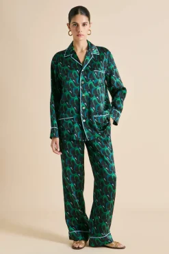 Clearance Yves Colette Figure Pajamasin Silk Satin Pajamas