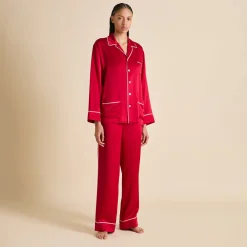 Fashion Yves Ruby Pajamasin Silk Satin Pajamas