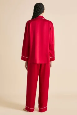 Fashion Yves Ruby Pajamasin Silk Satin Pajamas
