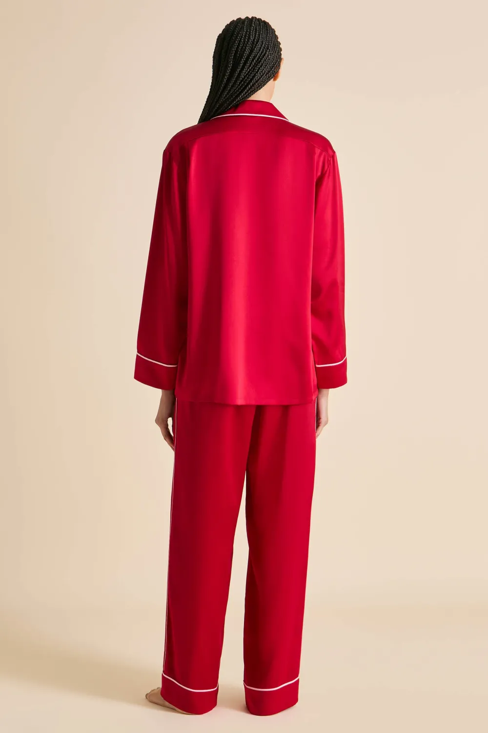 Fashion Yves Ruby Pajamasin Silk Satin Pajamas