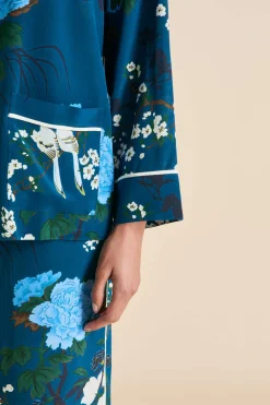 Fashion Yves Tibatant Floral Pajamasin Silk Crêpe de Chine Pajamas